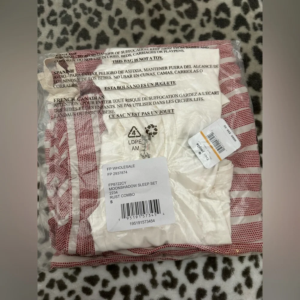 Free People Moonshadow Sleep Set in Rust Combo Size Small Women’s